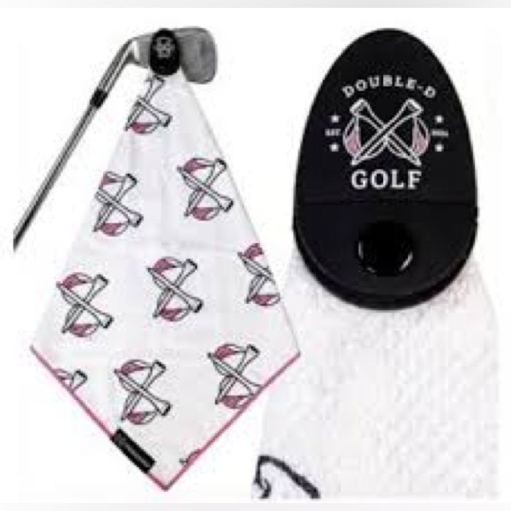 BRAND NEW Double-D Golf Set - White and Pink - Breast Cancer Awareneas